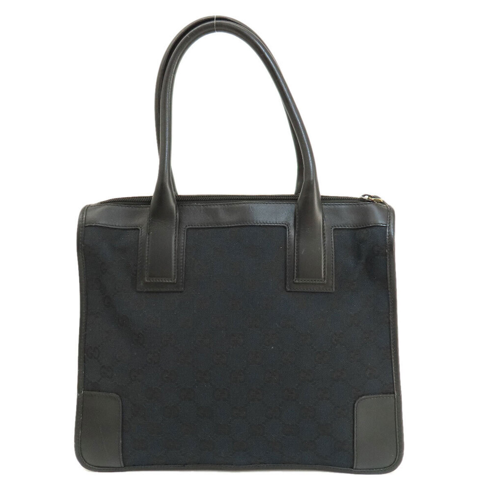 Gucci tote GG bag canvas canvas black leather Black